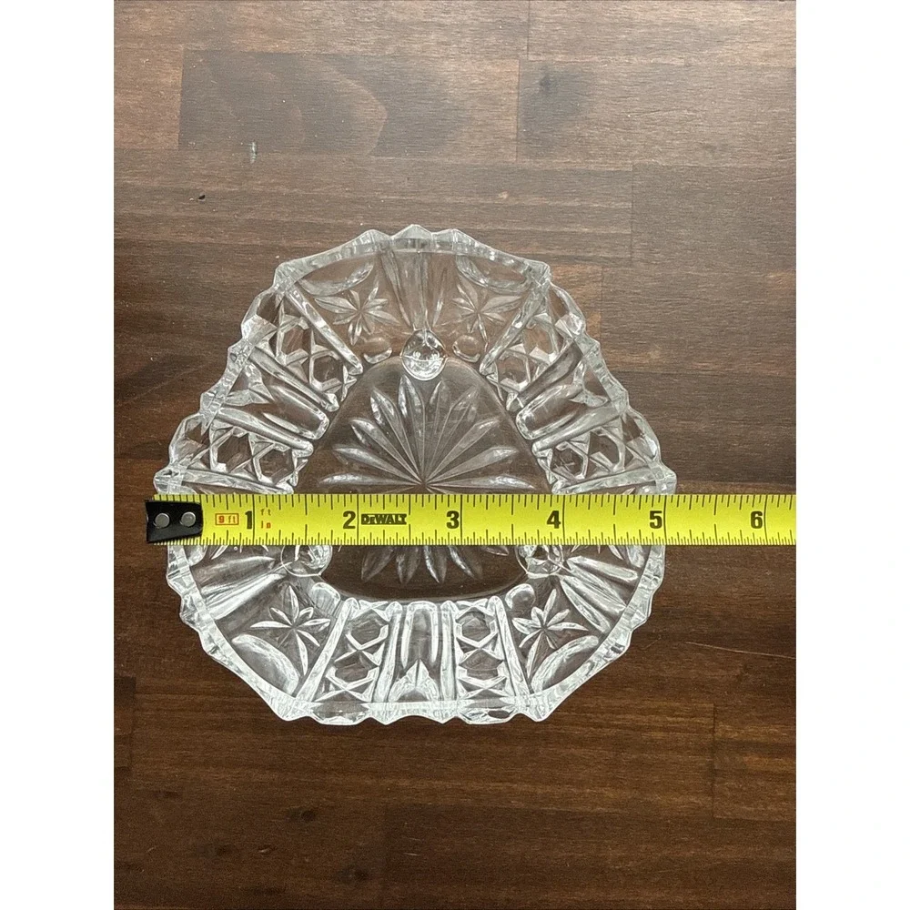 New Vintage Princess House 479 Crystal Glass 5 Inch Dish With Feet